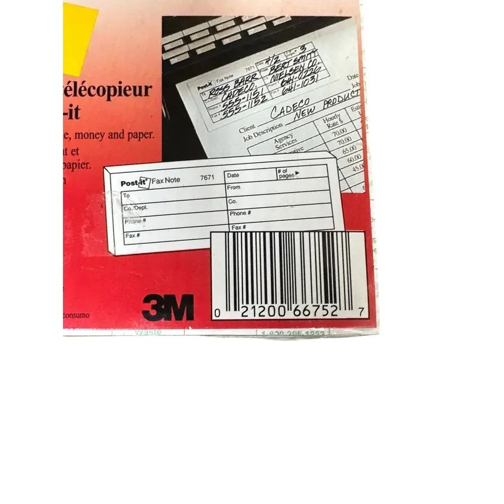 NEW 3M Post-it Fax Cover Notes 7671 ~ 12 pads 50 sheets/pad ~ 4